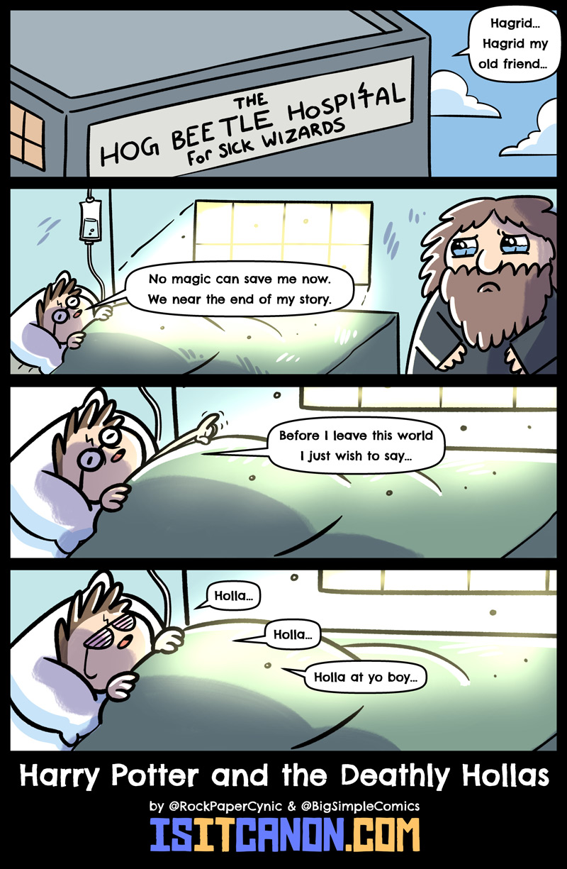 In this comic, a wizard faces his final adventure on his deathbed.
