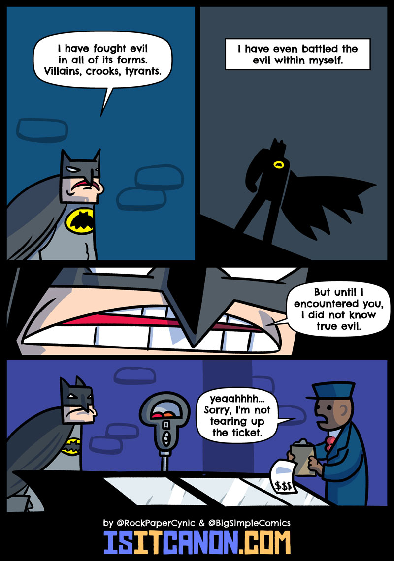 In this comic, the Dark Knight confronts his worst nemesis.